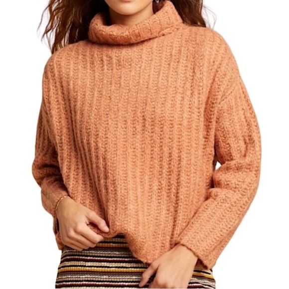 Free People Sweaters - Free People Fluffy Fox oversized chunky high neck sweater
